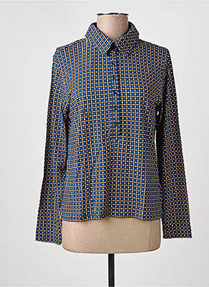 Blouse imprimé fantaisie manches longues bleu GERARD DAREL femme