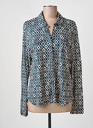 Chemisier coupe cintrée manches longues bleu GERARD DAREL femme