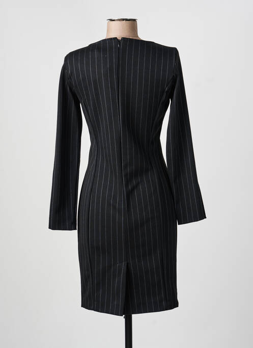 Robe courte fermeture zippée au dos manches longues noir EMME M femme