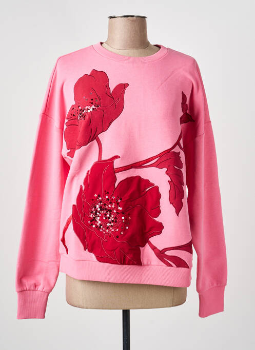 Sweat-shirt stretch manches longues rose MAXMARA femme