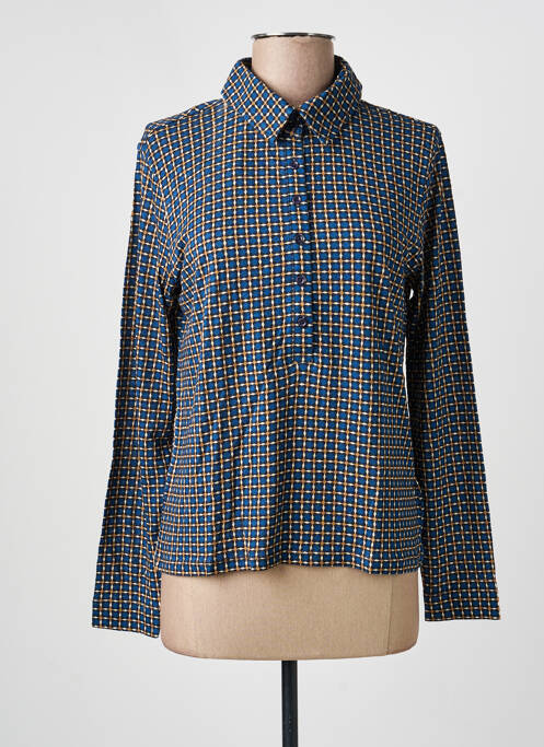 Blouse imprimé fantaisie manches longues bleu GERARD DAREL femme