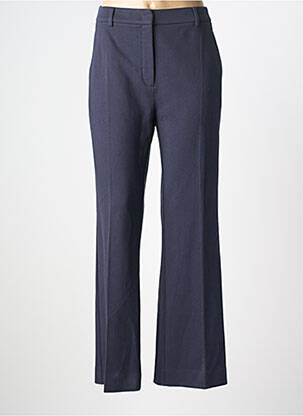 Pantalon droit fermeture zippée sous rabat avec crochet gris MAX MARA femme