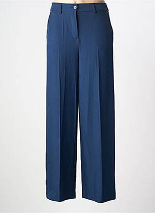 Pantalon droit taille élastique bleu ANGE femme