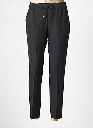 Pantalon slim taille élastique noir COTTONADE femme