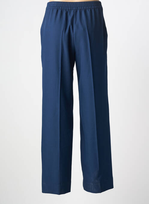 Pantalon droit taille élastique bleu ANGE femme