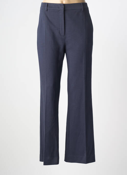 Pantalon droit fermeture zippée sous rabat avec crochet gris MAXMARA femme