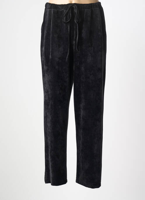 Pantalon droit fermeture zippée sous rabat boutonné noir KAKIE femme