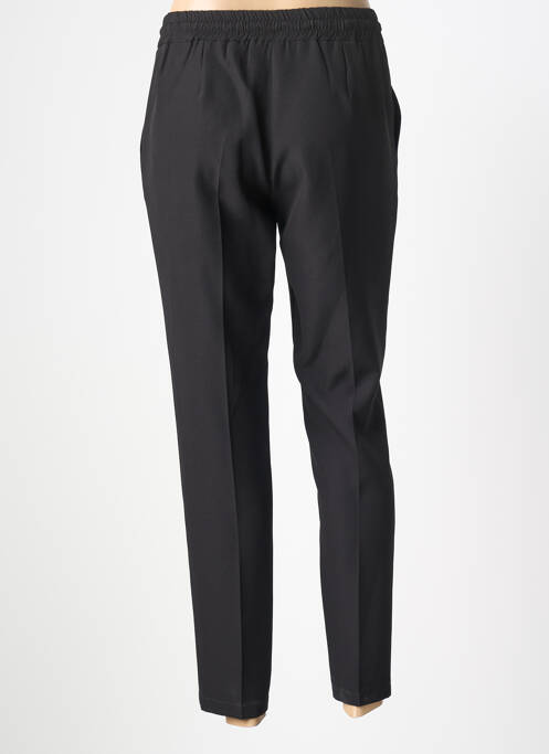 Pantalon slim taille élastique noir COTTONADE femme