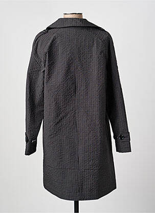 Trench fermeture boutonnée sur le devant sans capuche noir SANS MARQUE femme