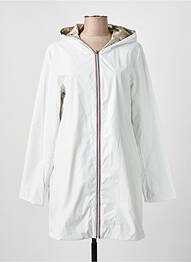 Imperméable fermeture zippée sur le devant a capuche blanc LAURA JO femme