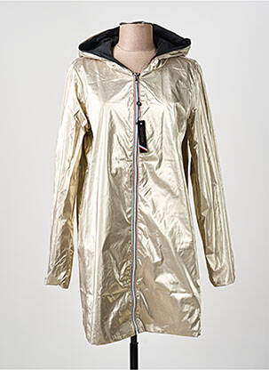 Imperméable fermeture zippée sur le devant a capuche noir LAURA JO femme