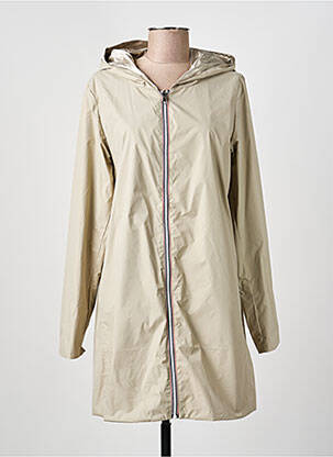 Imperméable fermeture zippée sur le devant a capuche beige LAURA JO femme