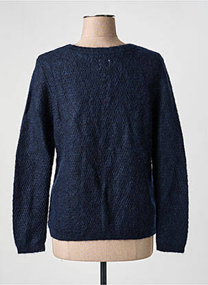 Pull coupe cintrée manches longues bleu DES PETITS HAUTS femme