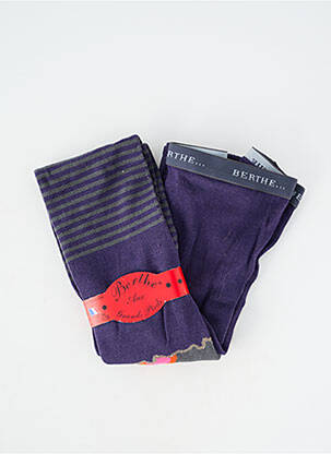Collants stretch violet BERTHE AUX GRANDS PIEDS femme