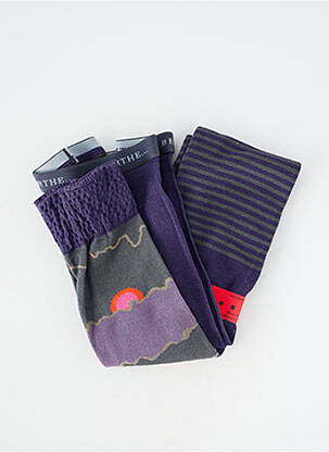 Collants stretch violet BERTHE AUX GRANDS PIEDS femme