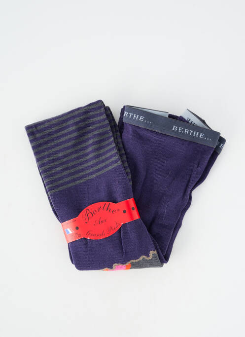 Collants stretch violet BERTHE AUX GRANDS PIEDS femme