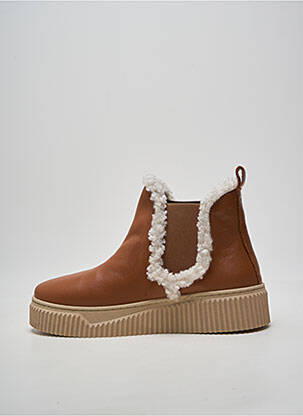 Bottines/boots bout rond talon de 4 à 6cm marron COCO ET ABRICOT femme