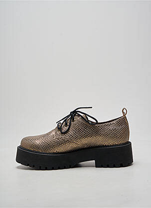 Derbies tissage satiné talon de 4 à 6cm or MINKA DESIGN femme