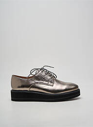 Derbies tissage satiné talon de 4 à 6cm argent EMILIE KARSTON femme