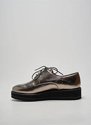 Derbies tissage satiné talon de 4 à 6cm argent EMILIE KARSTON femme
