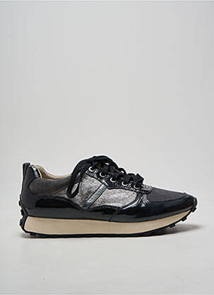 Baskets matière lisse talon plat jusqu'à 3cm noir EMILIE KARSTON femme