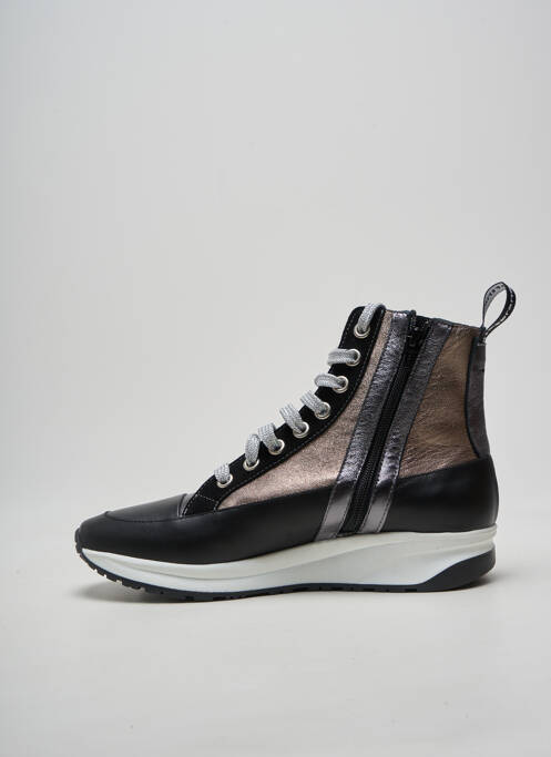 Bottines/boots fermeture zip et lacets talon de 4 à 6cm noir VADDIA femme