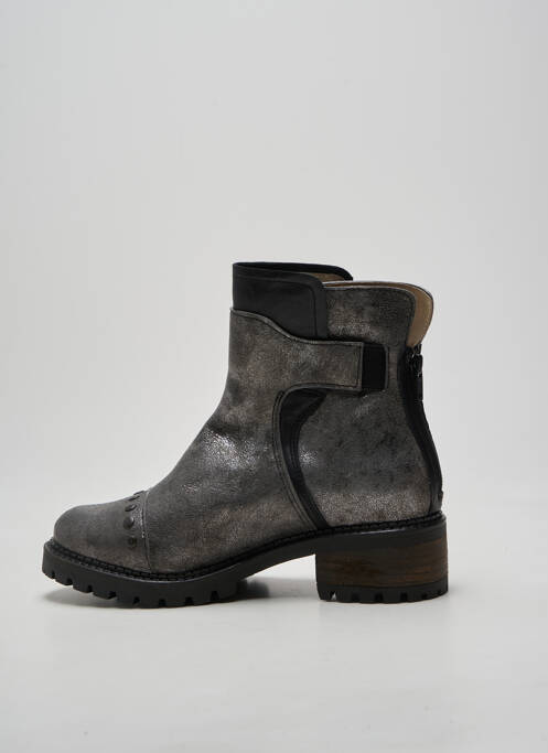 Bottines/boots tissage satiné talon de 4 à 6cm argent CASTA femme