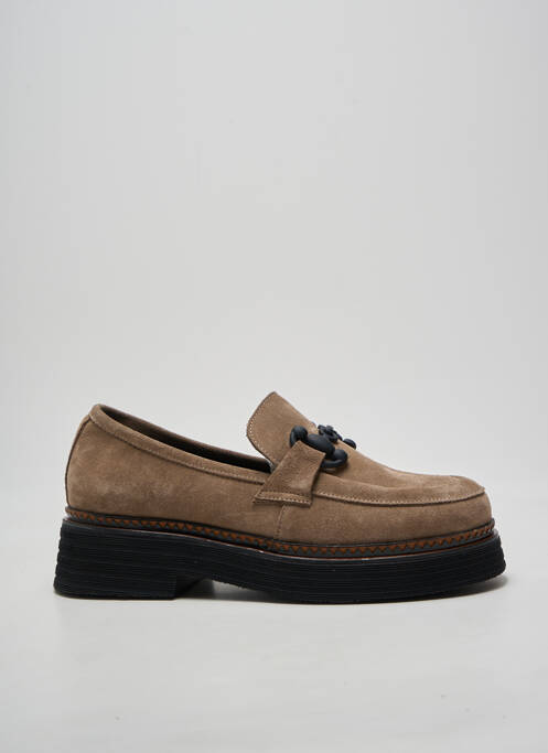 Mocassins bout rond talon de 4 à 6cm marron BUENO femme