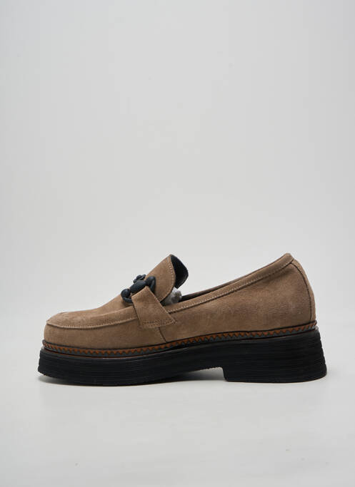 Mocassins bout rond talon de 4 à 6cm marron BUENO femme