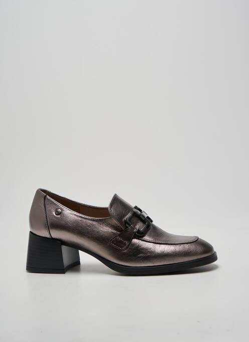 Mocassins carré talon de 4 à 6cm argent KAOLA femme
