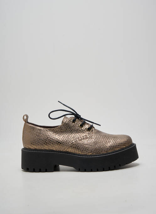 Derbies tissage satiné talon de 4 à 6cm or MINKA DESIGN femme