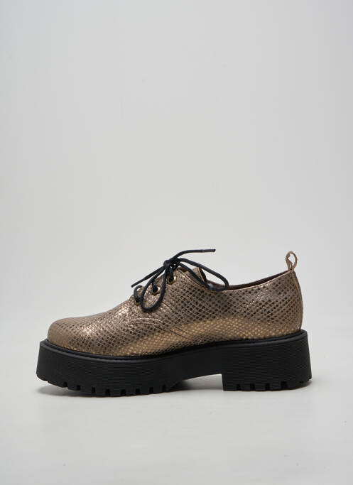 Derbies tissage satiné talon de 4 à 6cm or MINKA DESIGN femme