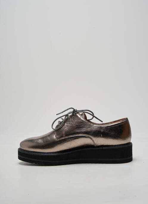 Derbies tissage satiné talon de 4 à 6cm argent EMILIE KARSTON femme