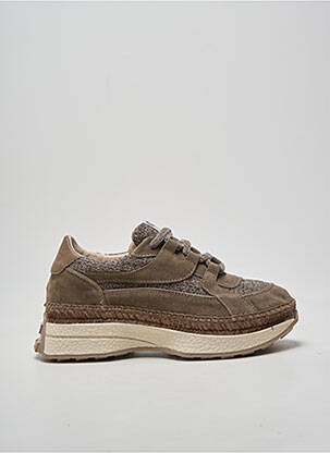 Baskets bout rond talon de 4 à 6cm gris GAIMO femme