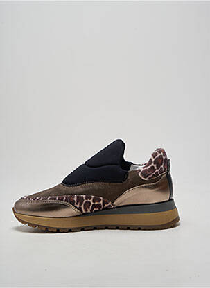 Baskets bout rond talon de 4 à 6cm marron VADDIA femme