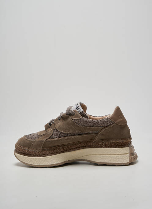 Baskets bout rond talon de 4 à 6cm gris GAIMO femme