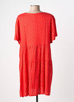 Robe courte manches courtes manches courtes rouge SENORETTA femme