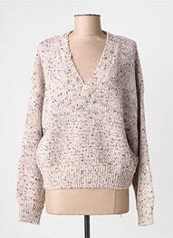 Pull col v manches longues marron LEE COOPER femme