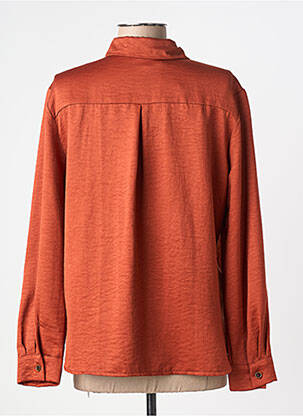 Chemisier coupe droite manches longues orange PAZ TORRAS femme