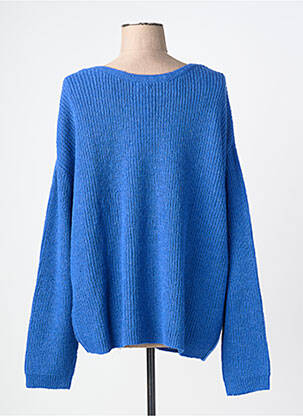Gilet manches longues fermeture boutonnée sur le devant bleu C'EST BEAU LA VIE femme
