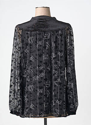 Blouse imprimé fantaisie manches longues noir S.QUISE femme