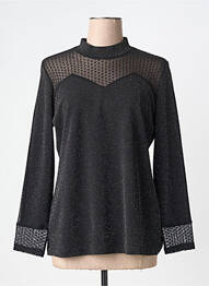 Top stretch manches longues noir GRIFFON femme