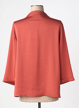 Chemisier coupe droite manches 3/4 orange GRIFFON femme