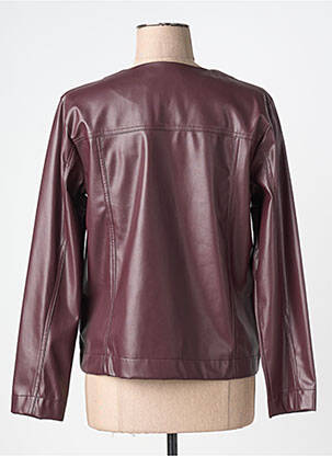 Veste simili cuir manches longues violet GRIFFON femme