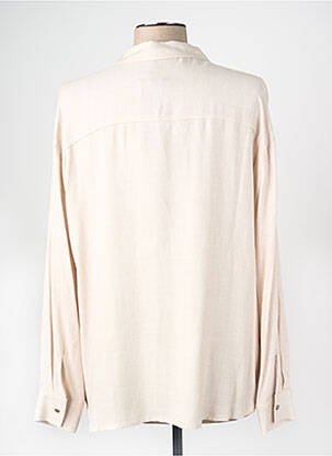 Chemisier coupe droite manches longues beige PAZ TORRAS femme