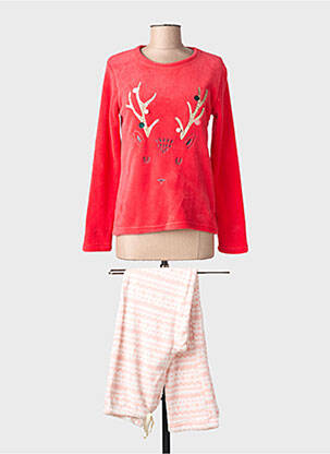 Pyjama coupe droite rouge MELISSA BROWN femme