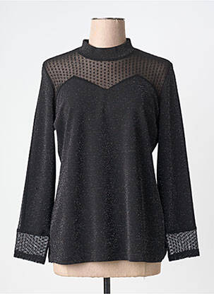 Top stretch manches longues noir GRIFFON femme