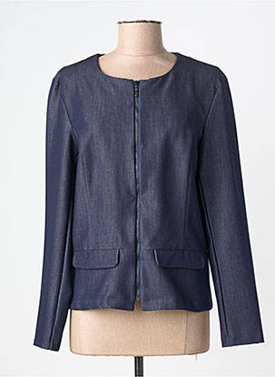 Veste casual col rond bleu GRIFFON femme