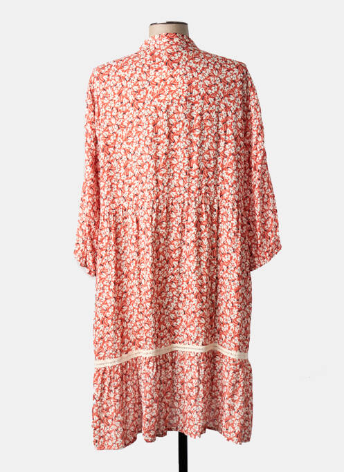 Robe mi-longue coupe fluide manches 3/4 rouge PAZ TORRAS femme