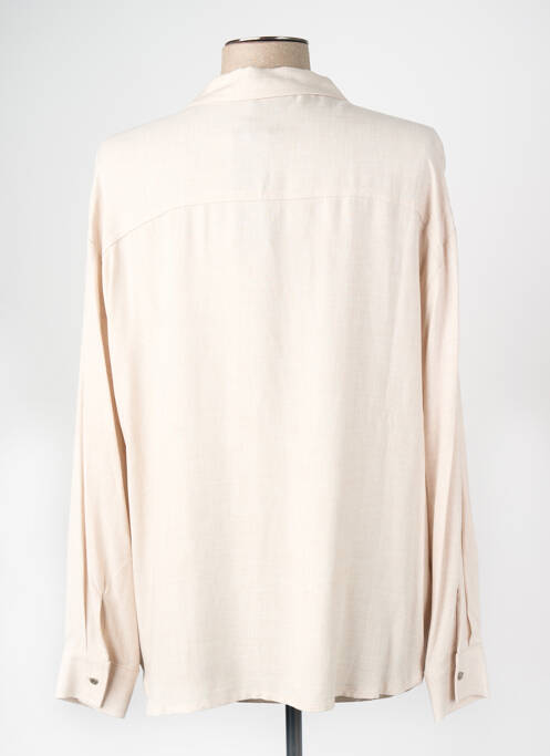 Chemisier coupe droite manches longues beige PAZ TORRAS femme